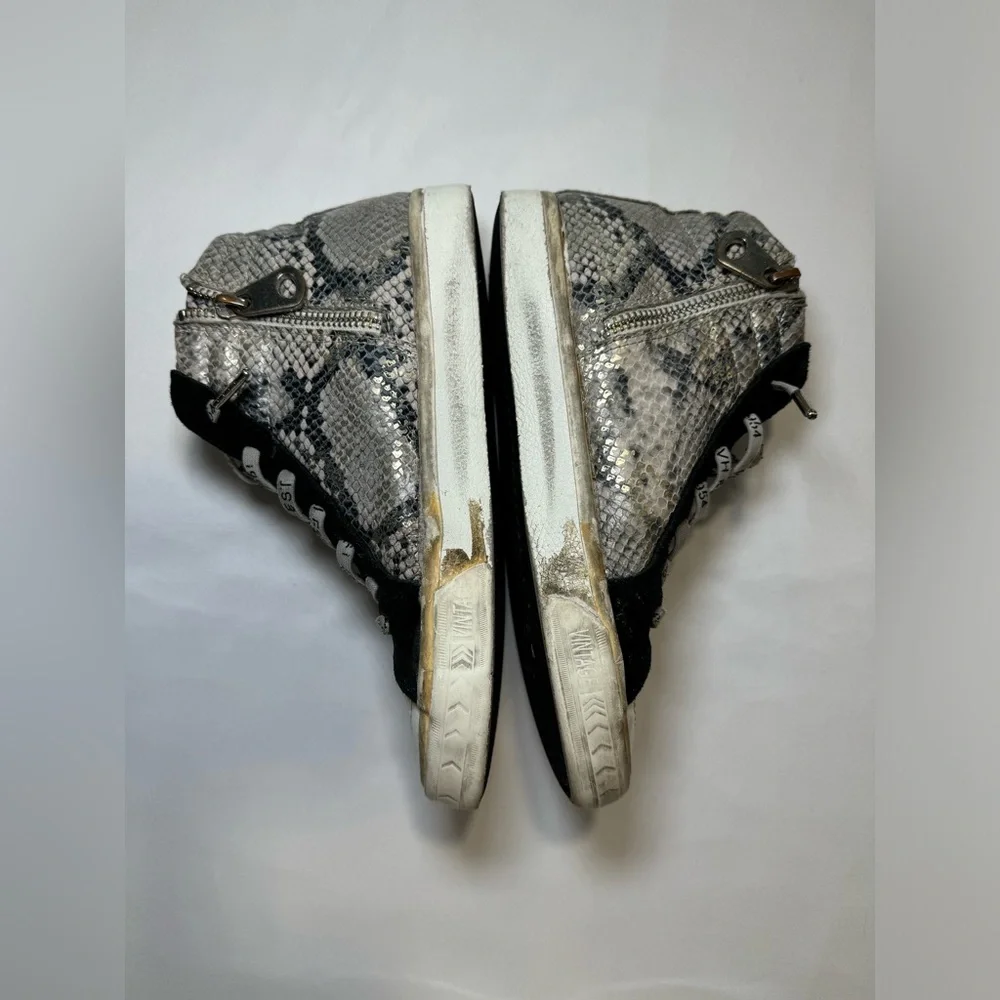 VINTAGE HAVANA MEDOW STUDDED SNAKE-EMBOSSED‎ HIGH-TOP SNEAKERS SIZE 5.5